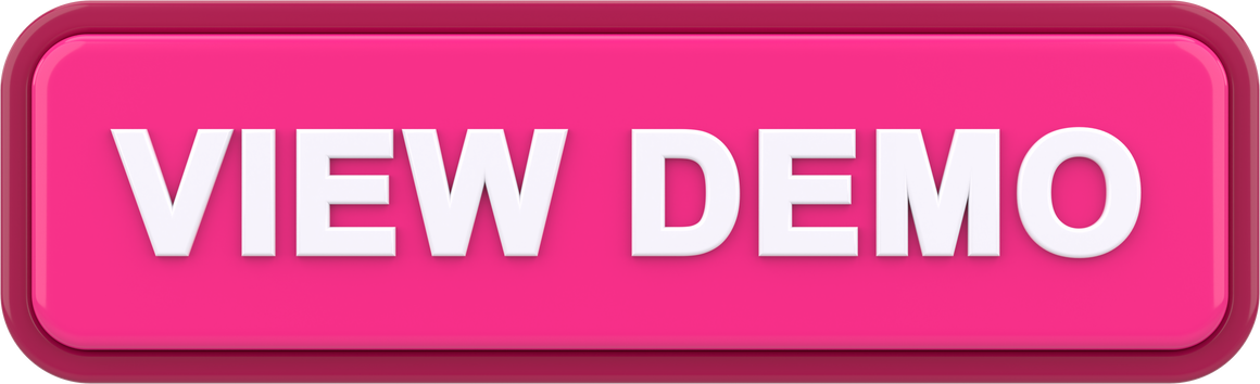 View demo button. 3D illustration.